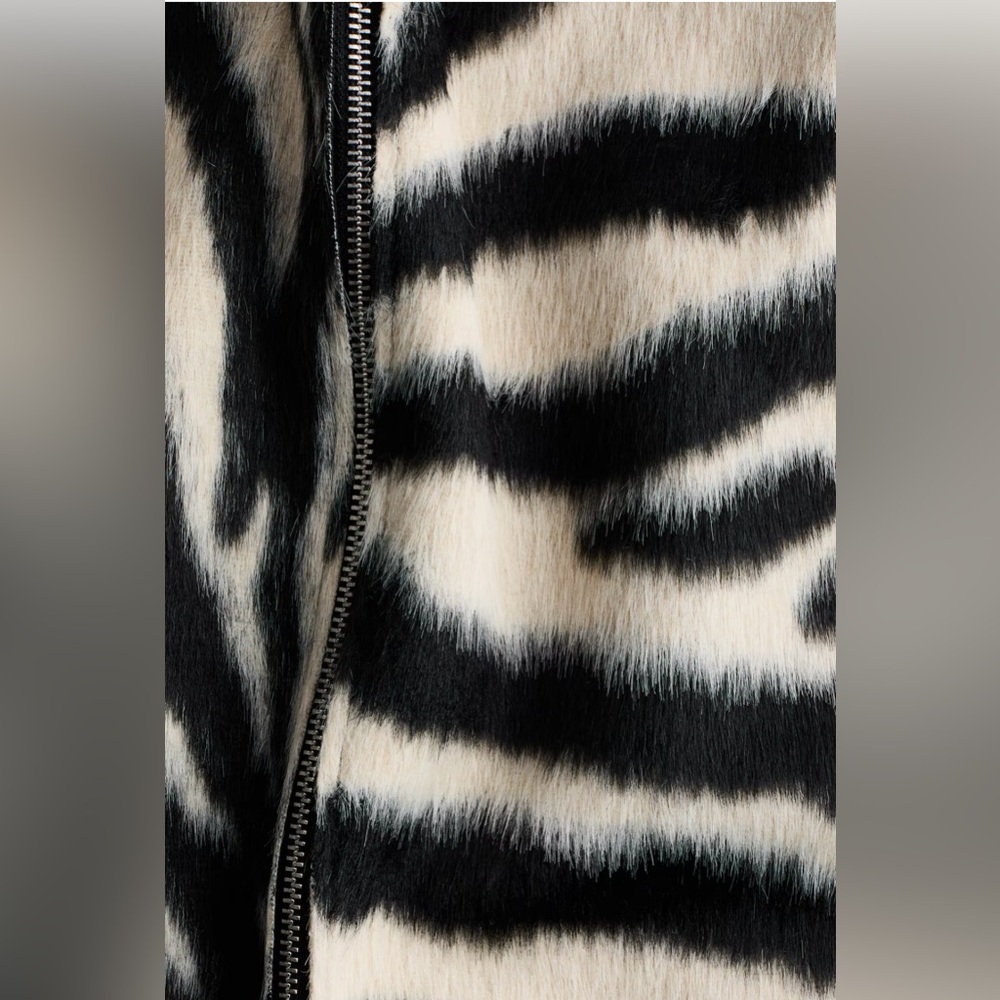 H&M ZEBRA PRINT ZIP-FRONT SKIRT - Picture 11 of 12